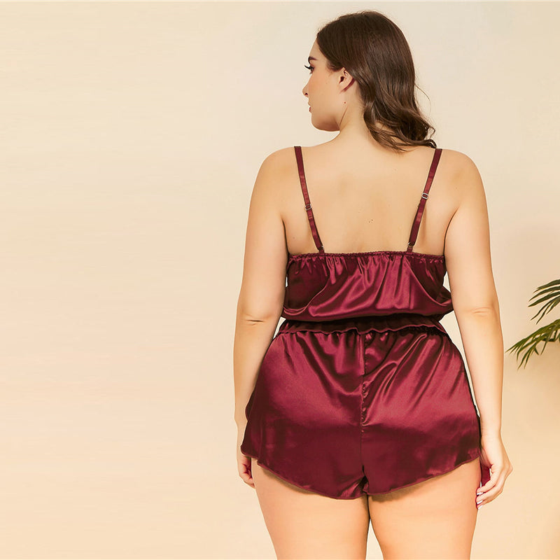 Women Fashion Lingerie Top With Shorts Sleepwear