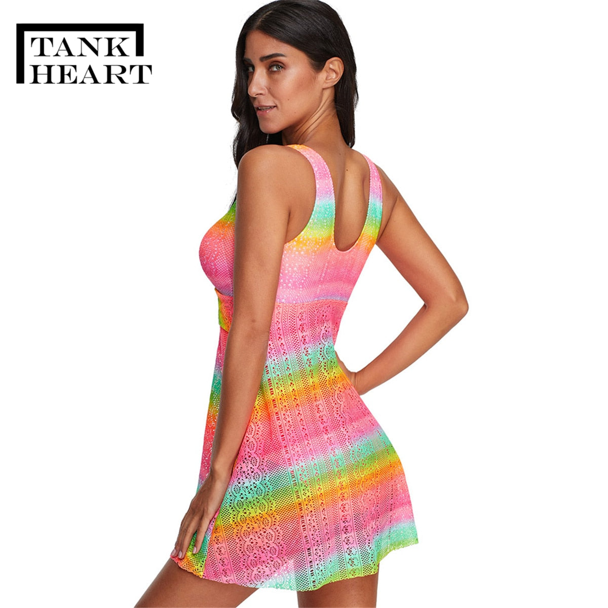 Women Fashion Lingerie One Piece Swimsuit with Skirt Bathsuit