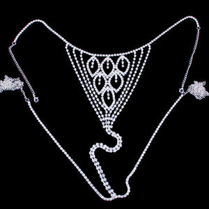 Women Fashion Lingerie Crystal Mesh Bra and Panties