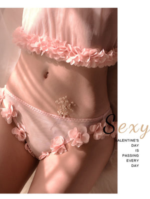 Women Fashion Lingerie Mesh Strapless Tops Shorts Leg Ring