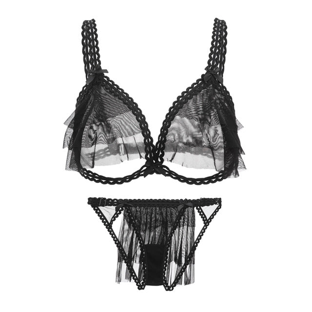 Women Fashion Lingerie Bra and Thongs Pajama