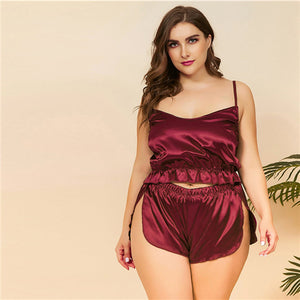 Women Fashion Lingerie Top With Shorts Sleepwear