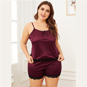 Women Fashion Lingerie Top With Shorts Sleepwear Sleeveless Strap Nightwear