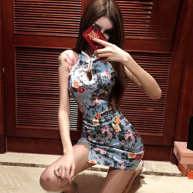 Women Fashion Lingerie Sleeveless Club Dress