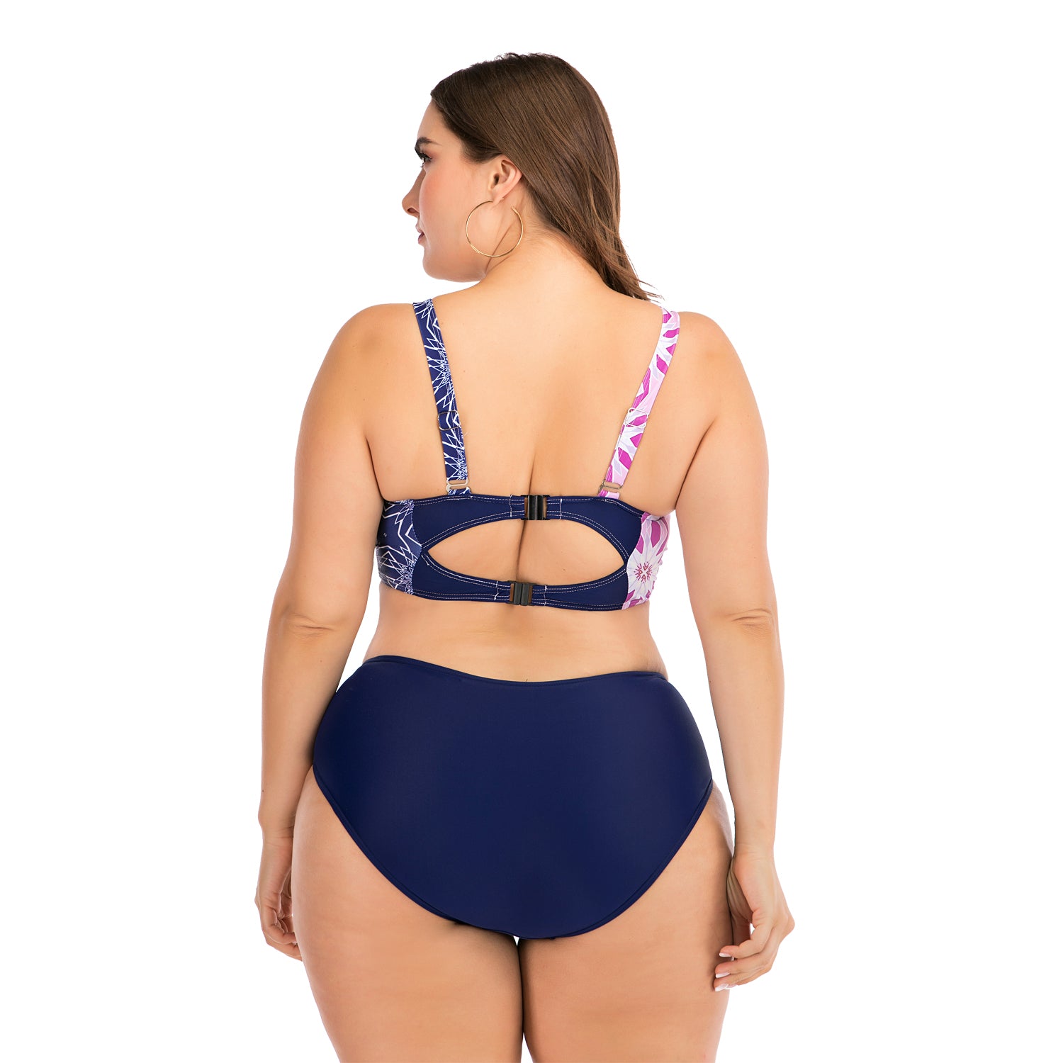 Women Fashion Lingerie Two-tone High Waist Swimwear
