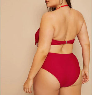 Women Fashion Lingerie Waist Bikini Tassels Swimsuit