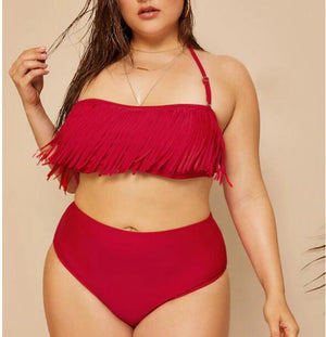 Women Fashion Lingerie Waist Bikini Tassels Swimsuit