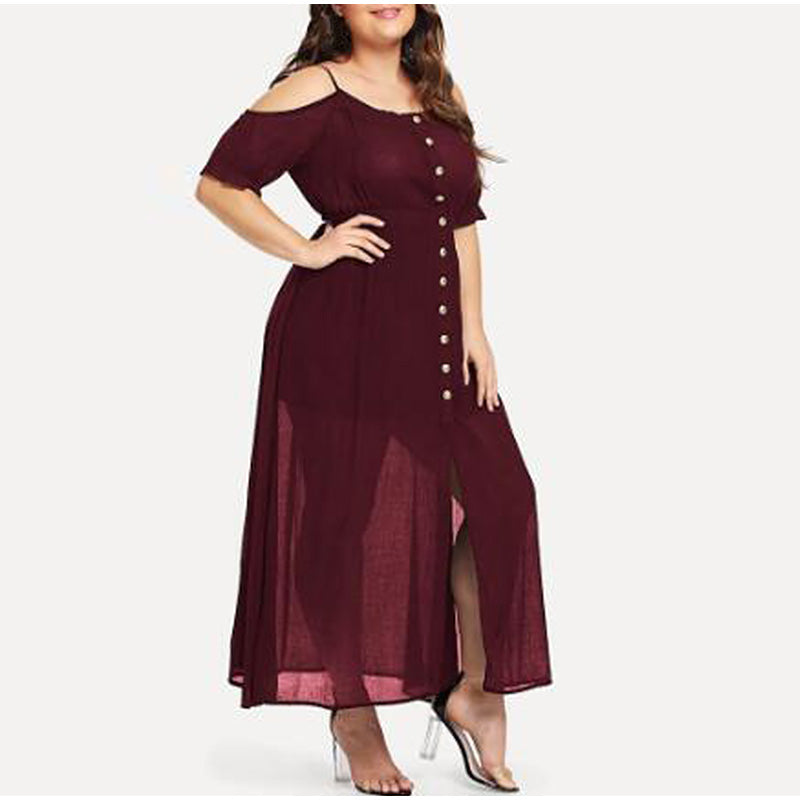 Women Fashion Lingerie Solid Casual Long Beach Dresses
