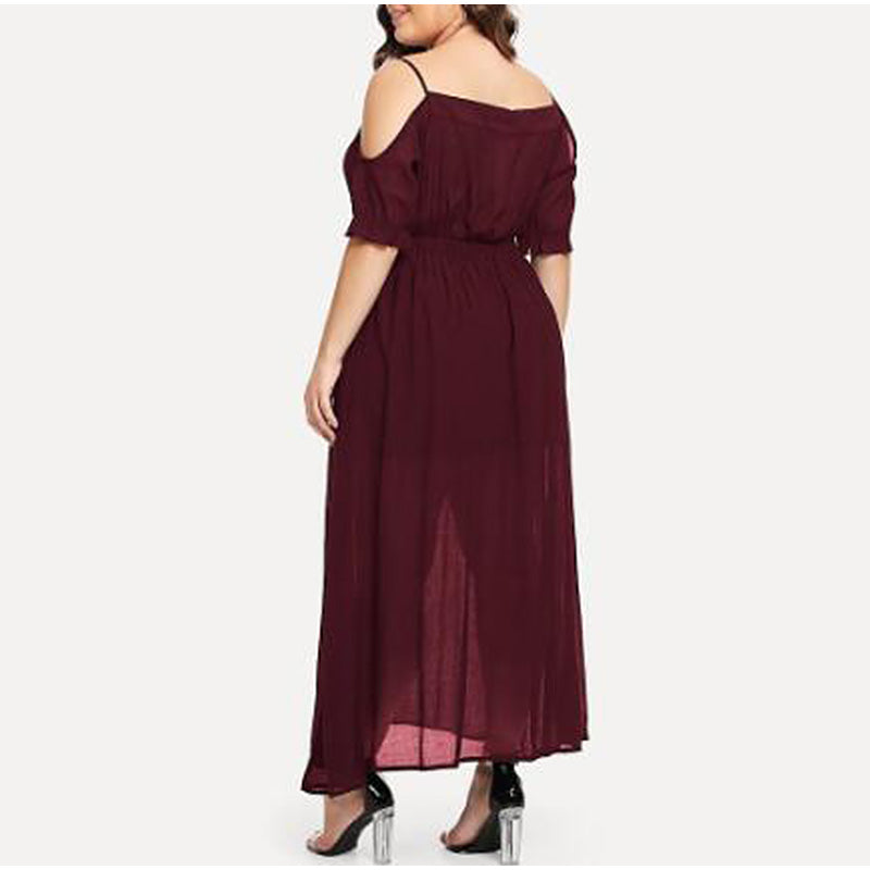 Women Fashion Lingerie Solid Casual Long Beach Dresses
