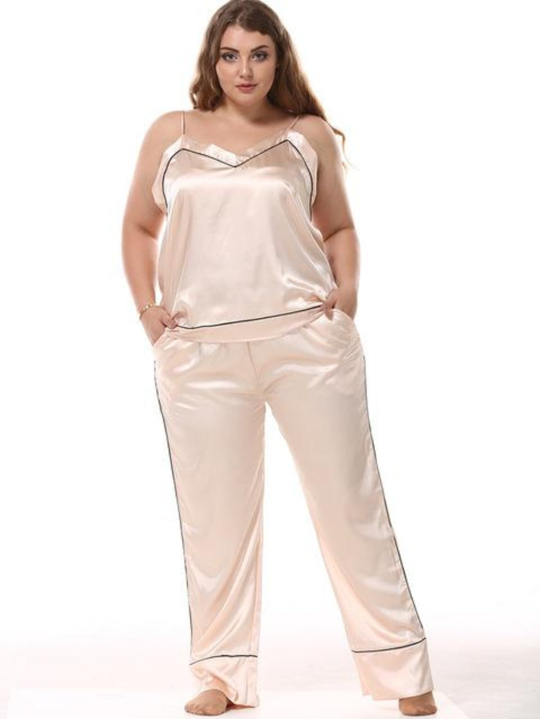 Women Fashion Lingerie Long Pants Sleepwear Suit