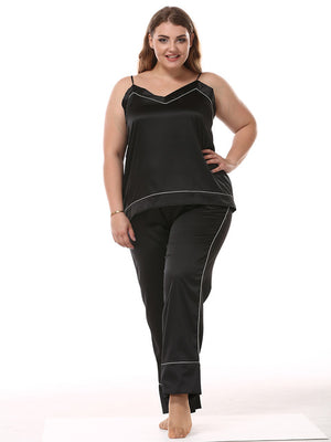 Women Fashion Lingerie Long Pants Sleepwear Suit