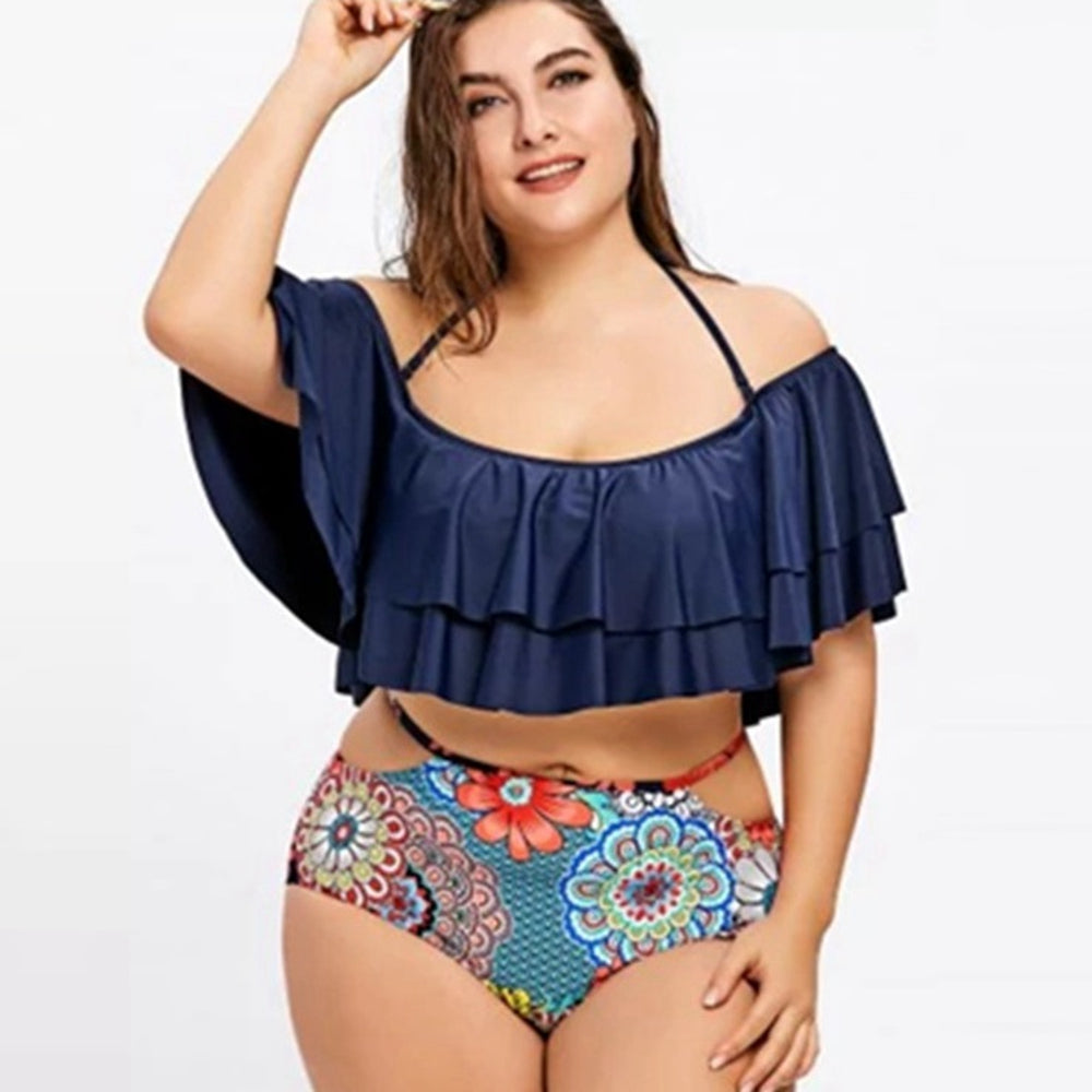 Women Fashion Lingerie Off Shoulder Swimwear Waist Bikini