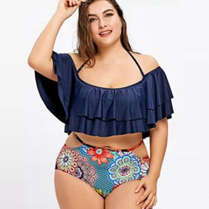 Women Fashion Lingerie Off Shoulder Swimwear Waist Bikini